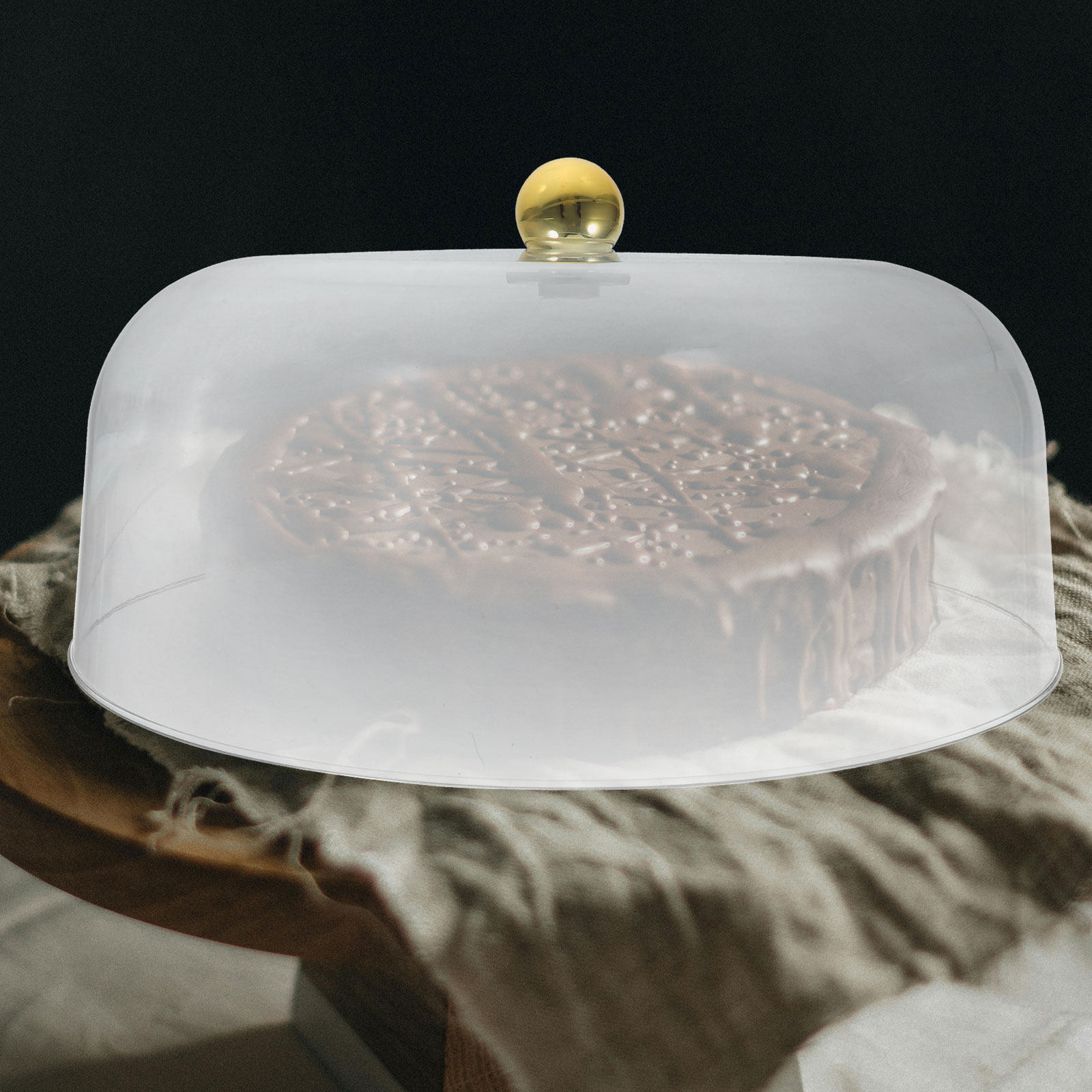 Plastic Dome Clear - Transparante taartkoepel van plastic, geschikt als