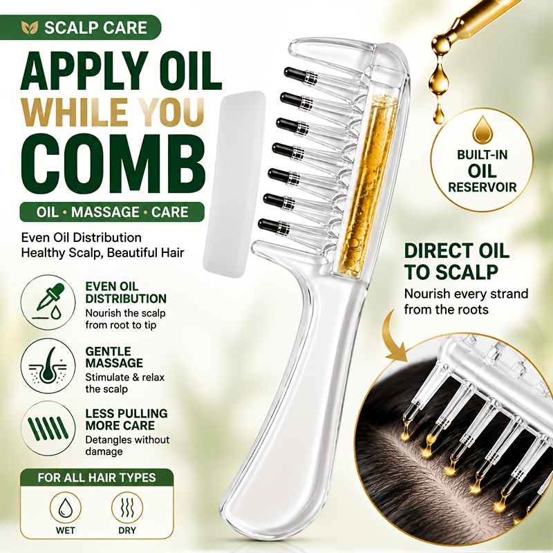 Root Stimulator Liquid - Haarolie-applicator kam voor serums, snelle toediening