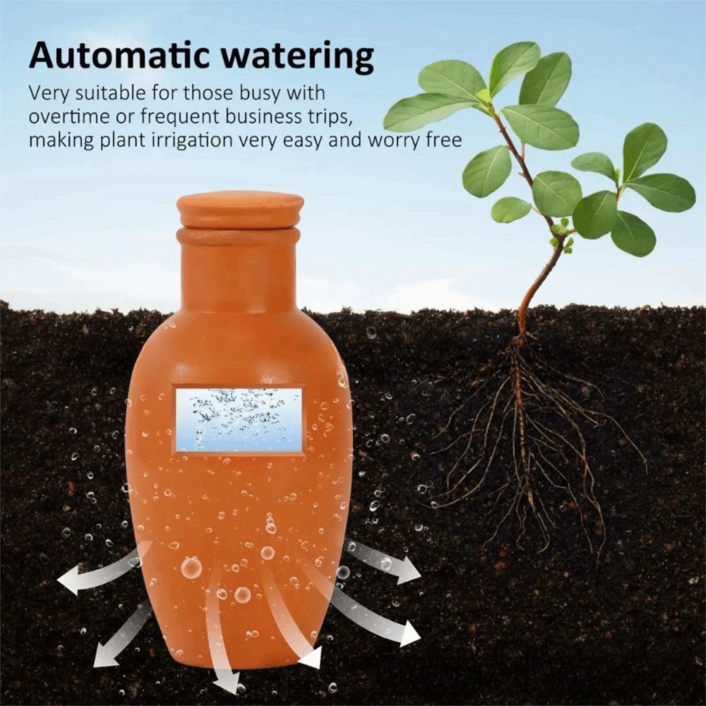 Self Watering Insert - 4 stuks terracotta materiaal automatische zelfwatergevende