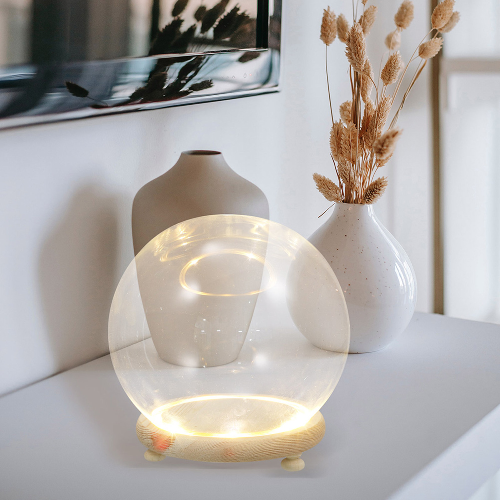 Glazen kap met houten voet, vo - Plastic Dome Clear recensie en prijs